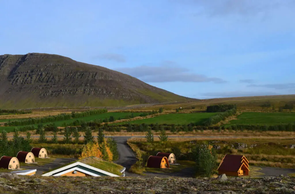 Fossatun Camping Pods unique places to stay in iceland and affordable
