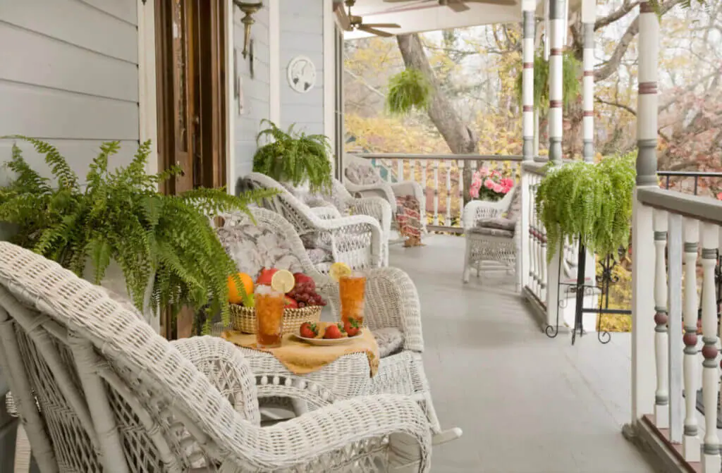 Arsenic and Old Lace Bed & Breakfast Inn patio eureka springs arkansas