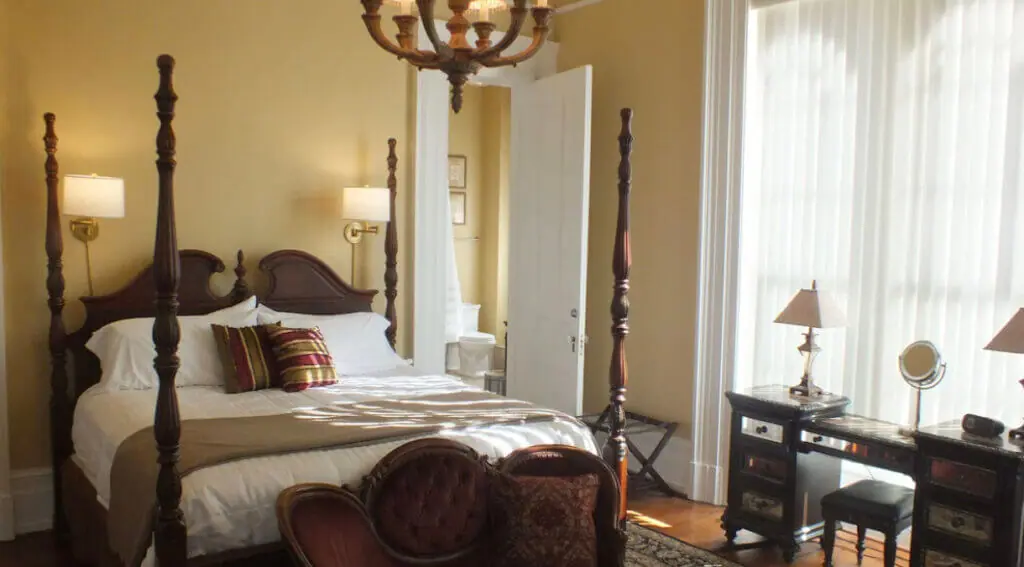 Pepin Mansion room interior, a fun place to stay in Indiana