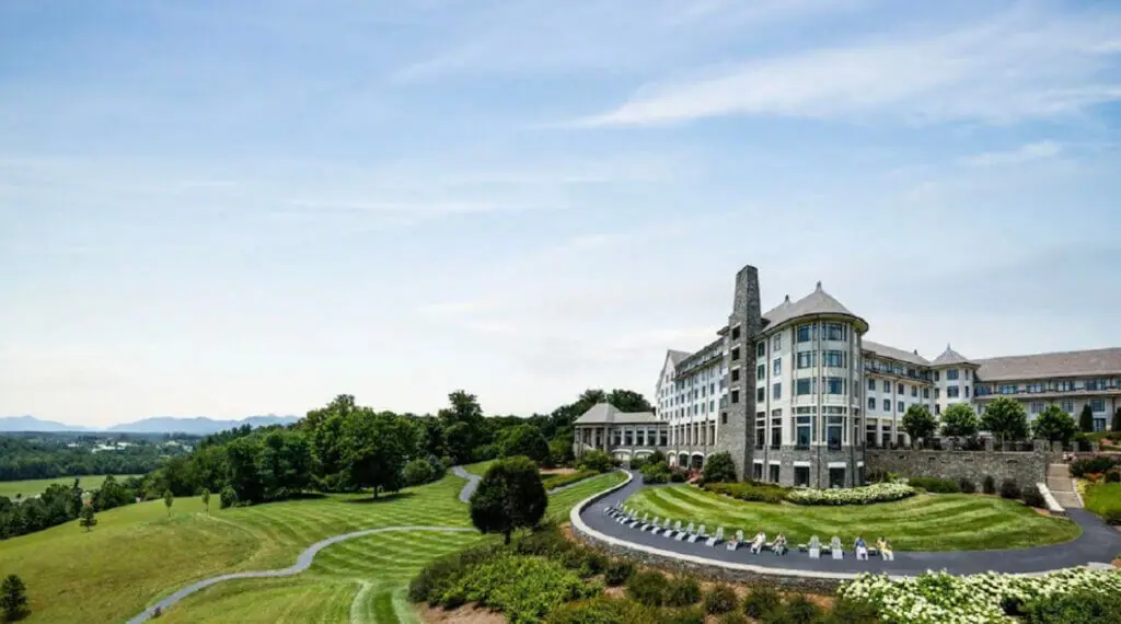 The incredible view of the unique place to stay in NC, The Biltmore Estate