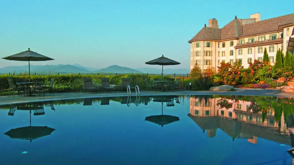 Outdoor pool at The Biltmore Estate, in the mountains of North Carolina
