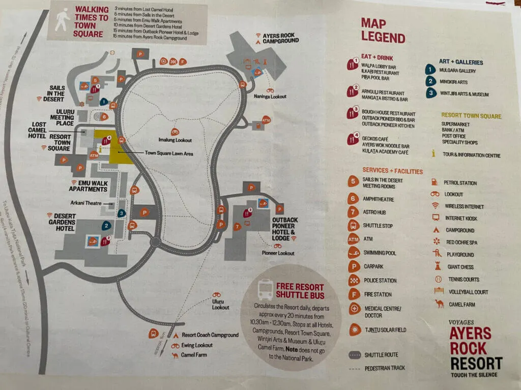 Ayers Rock Resort Map