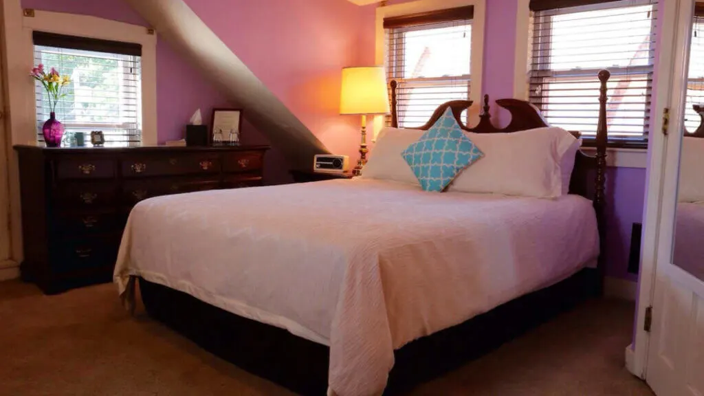 Cool room niterior design at Stepping Stone Inn witchy hotel with cats