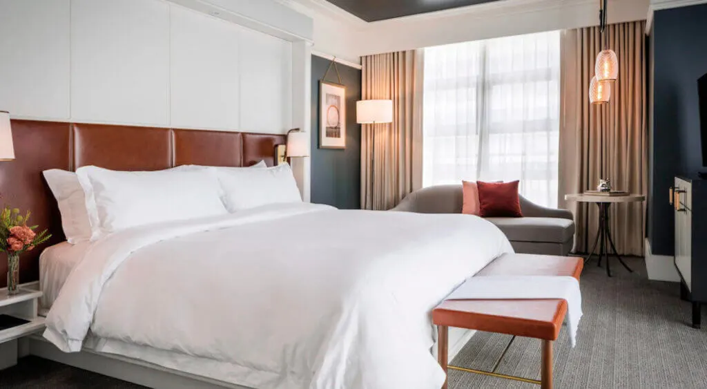 Unique room interior of Perry Lane Hotel