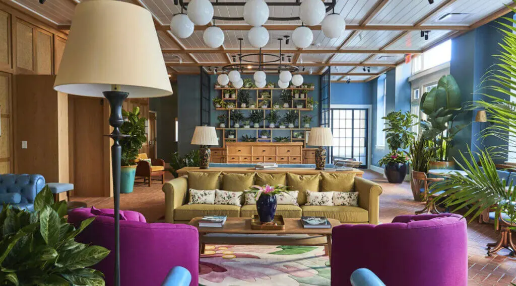 Period-dated interior at cool place to stay in Savannah, GA The Drayton Hotel