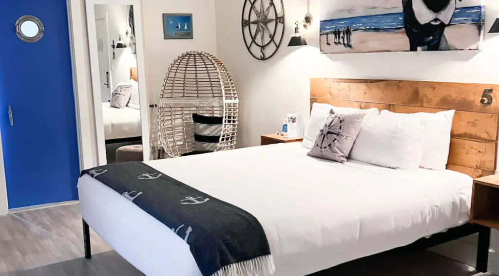 Unique hotel interior in Santa Barbara, Haley Hotel