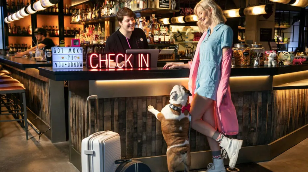 Pets are welcome at the unique Moxy Louisville