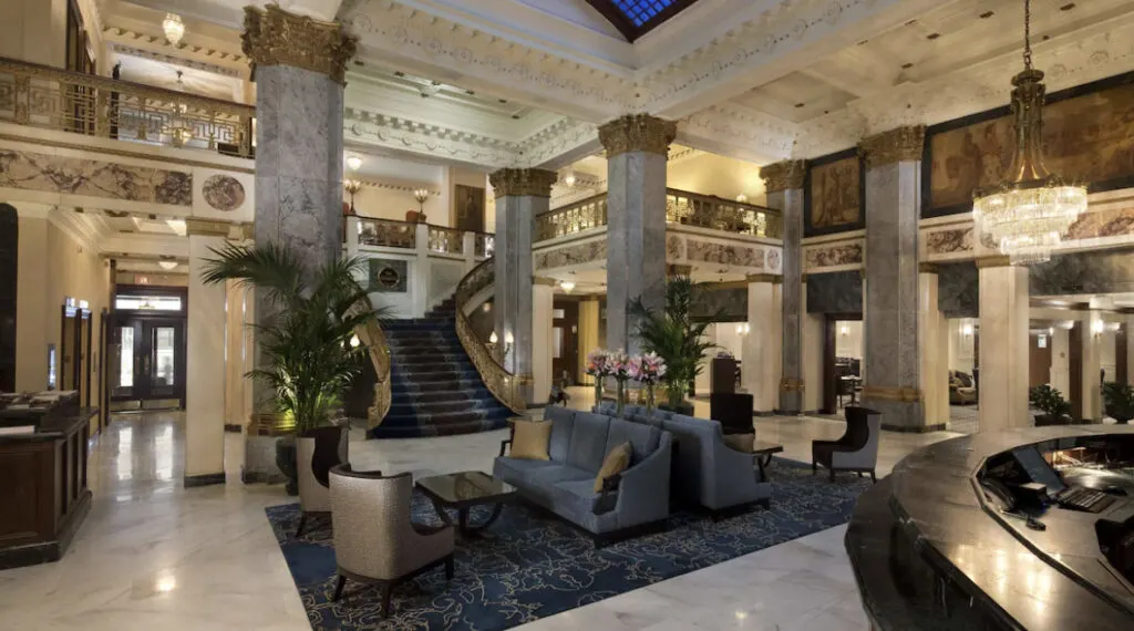 The epic lobby of the Seelbach Hilton, Louisville, Kentucky