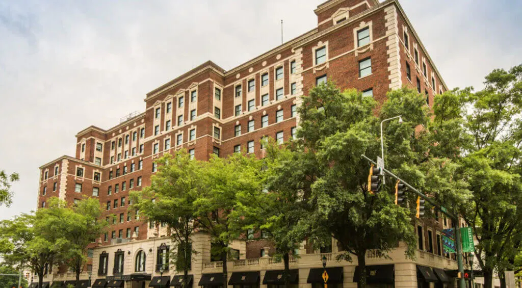Exterior of unique hotel in Chattanooga The Read House
