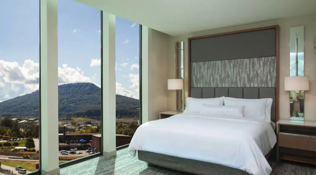Epic window views from hotel The Westin Chattanooga