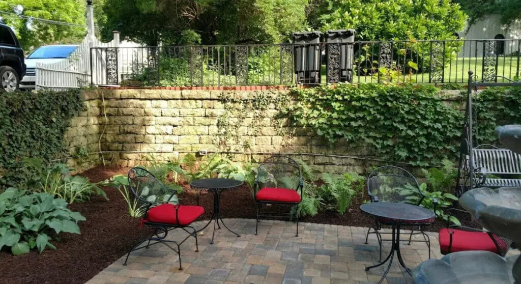 Patio at Lamberson Guest House, Galena Illinois