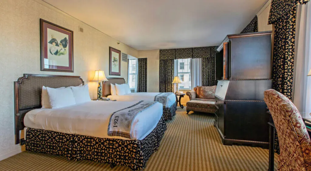 Historic room at The Brown Hotel in Kentucky