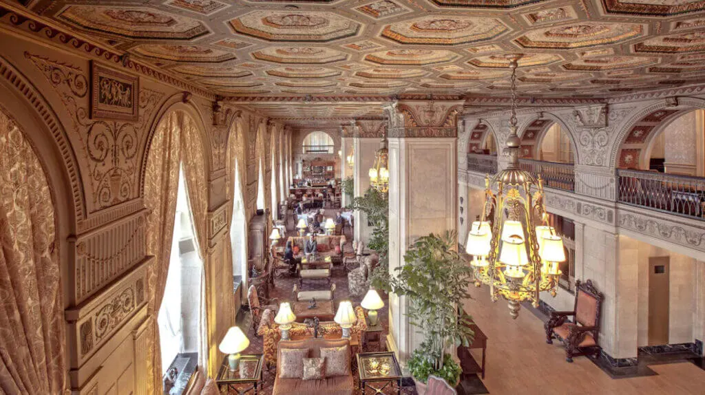 Brown Hotel interior for luxury romantic getaways in Kentucky