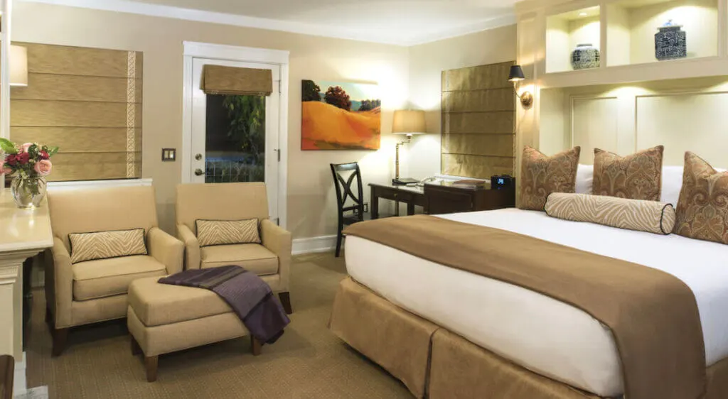 Napa River Inn room interior unique places to stay in Napa