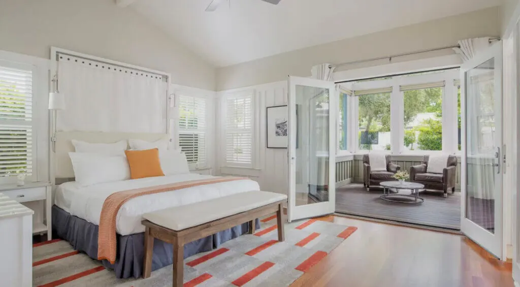 Bright room interior of Carneros Resort and Spa