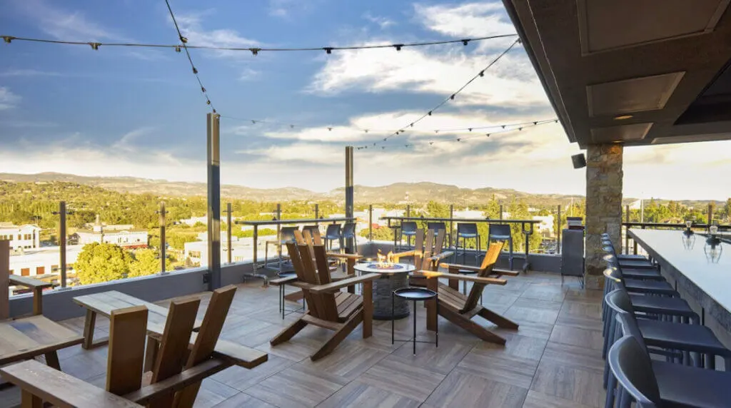 Rooftop terrace at Archer Hotel