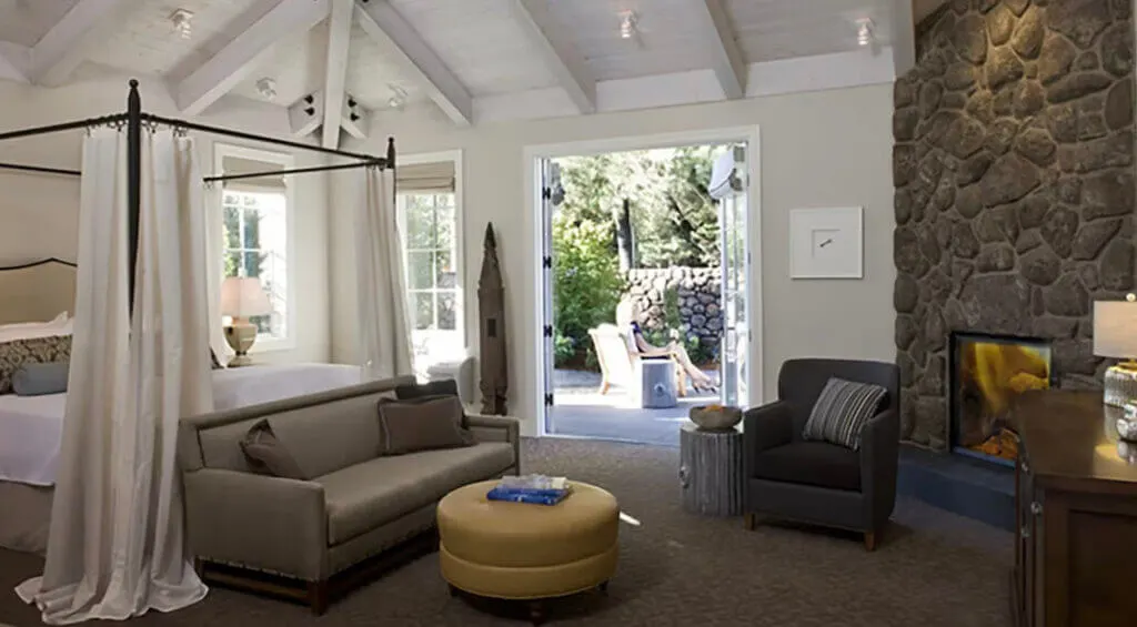 Interior of room at Hotel Yountville