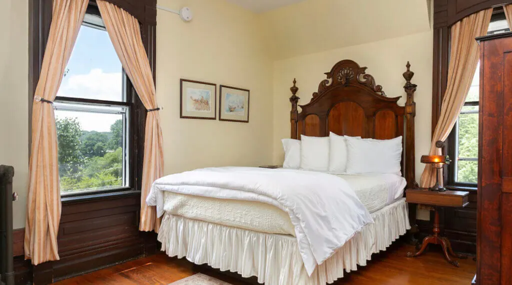 interior of room at Cedar Crest Inn unique place to stay in Asheville