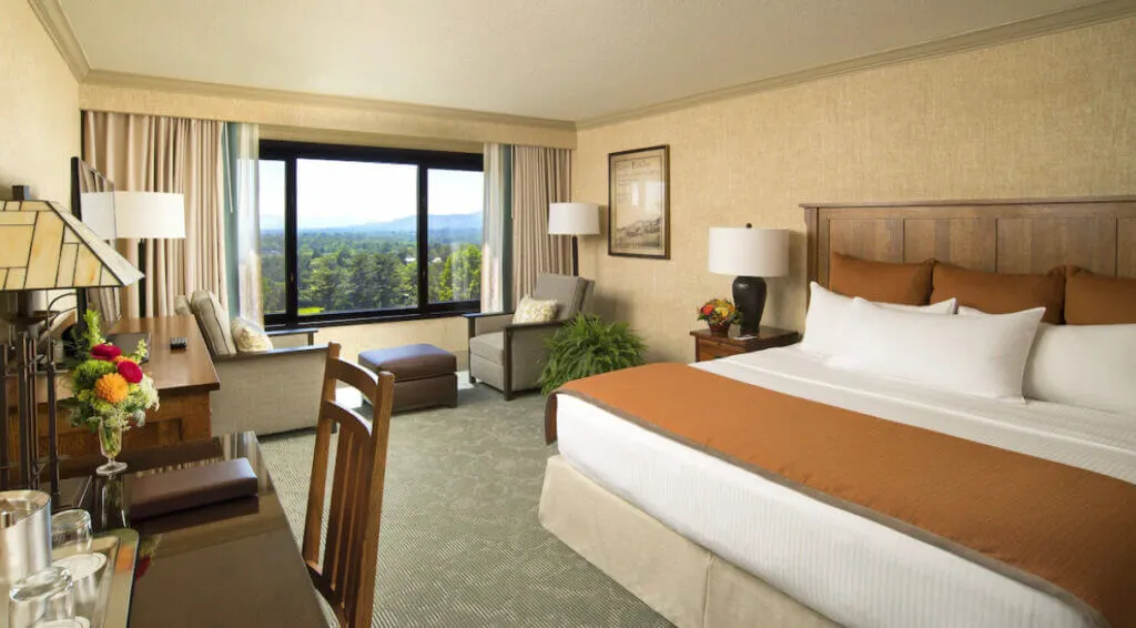 Room at unique lodging in Asheville NC Omni Park Inn