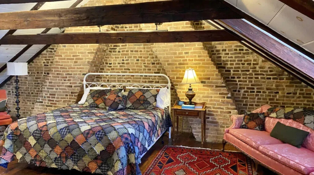 Cool and historic room interior at The Inn at Lincoln Square, Gettysburg