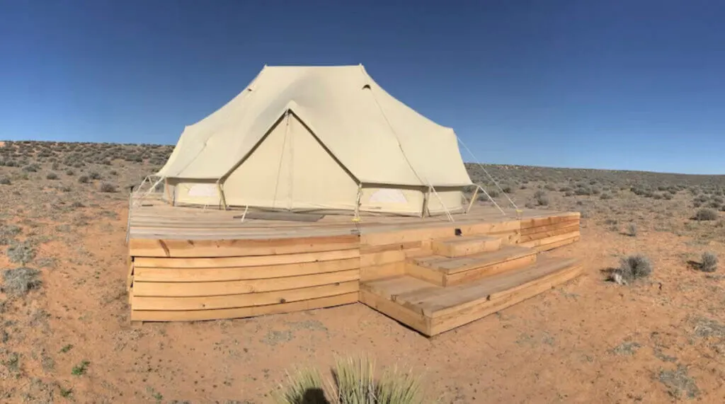 Glamping tent at Shash Diné Eco Retreat in Arizona