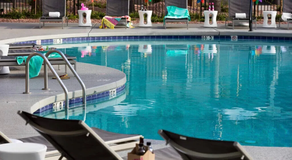 Outdoor pool at Moxy Tempe