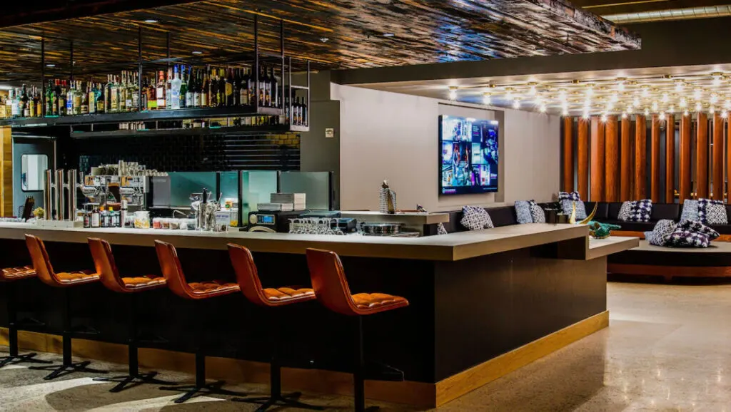 Bar at Moxy, unique and fun Tempe Arizona hotel