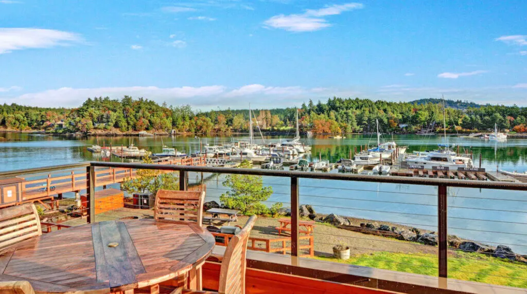 Water view at Snug Harbor Resort over Mitchell Bay