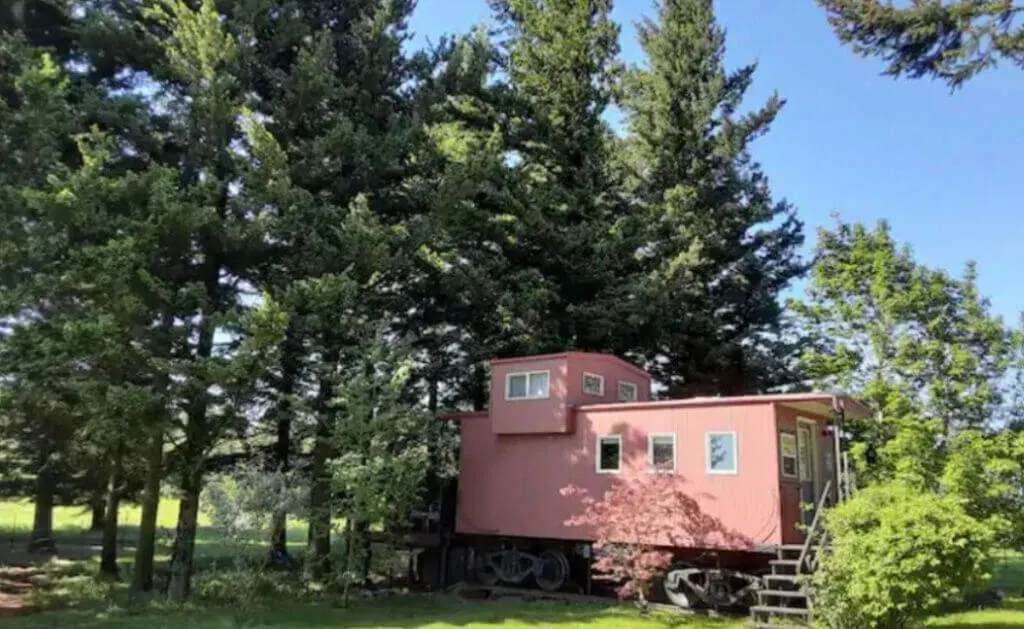 Exterior of Red Caboose, Columbia River Gorge