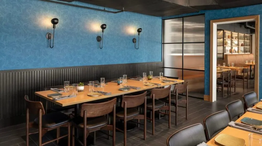 dining area at The Ellison hotel, OKC