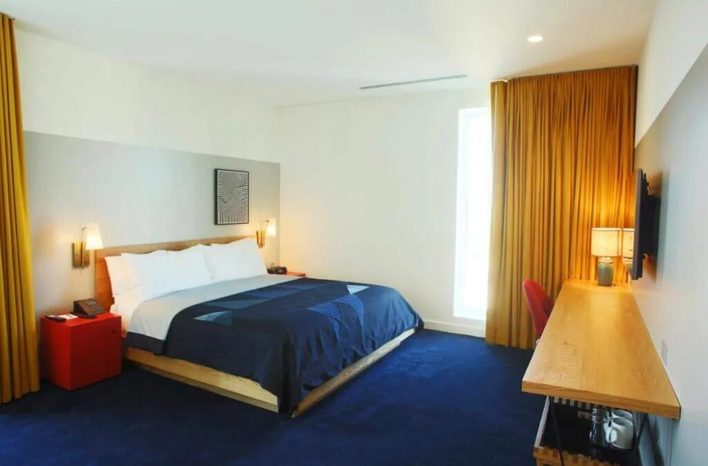 large hotel room interior at Durham Hotel North Carolina