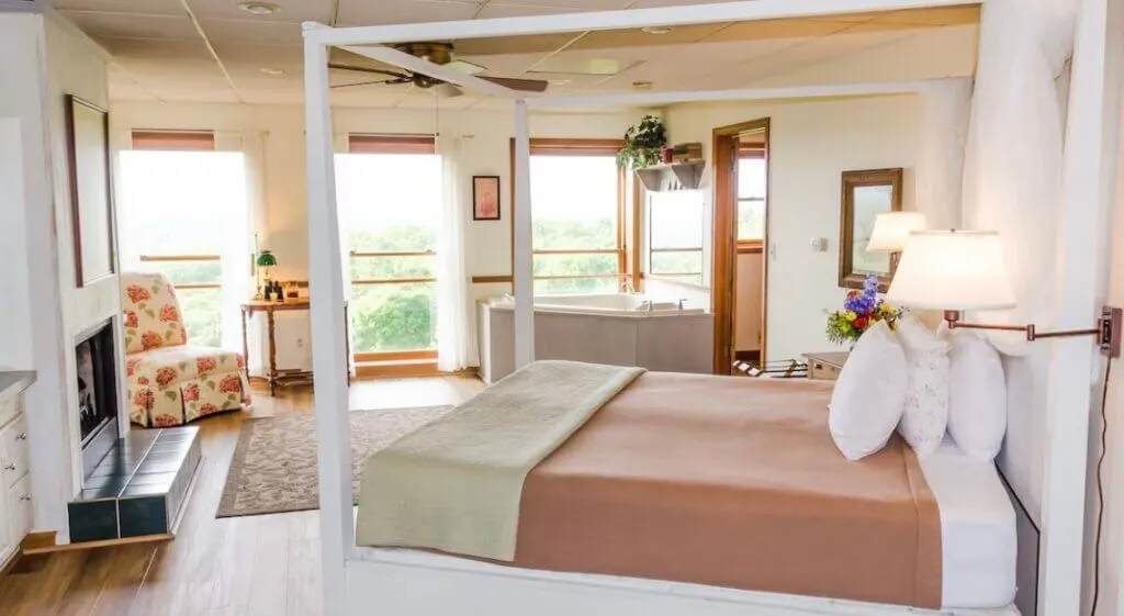 one of the most romantic brown county cabins with a hot tub Treetop Retreat with amazing views