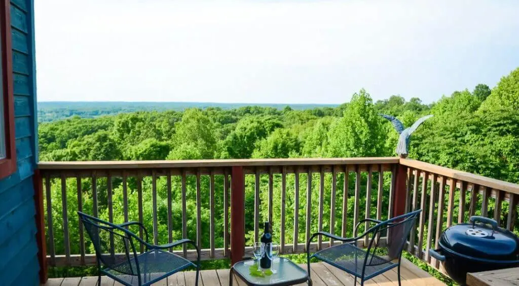 view view of brown county cabin Treetop Retreat