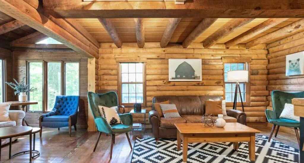 modern cute romantic cabin in Brown County IN at Cozy Pines Cabin