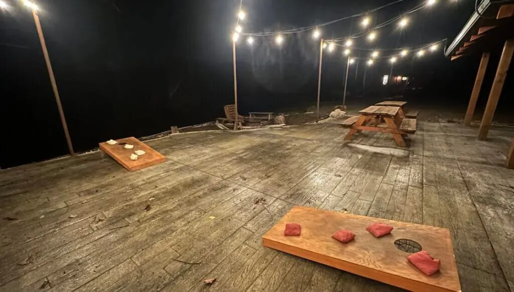back deck games at brown county IN for family vacation