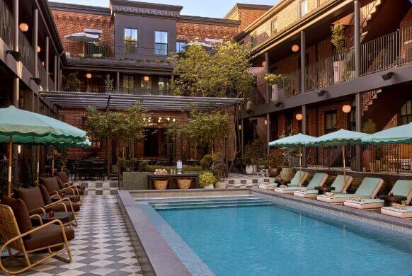 Hotel Ana & Bel pool area cool philadelphia hotel in fishtown 