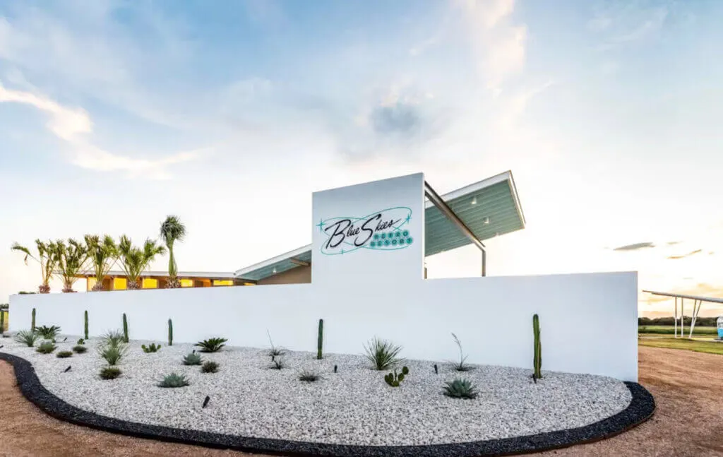Blue skies retro resort fredericksburg unique palm springs style stay