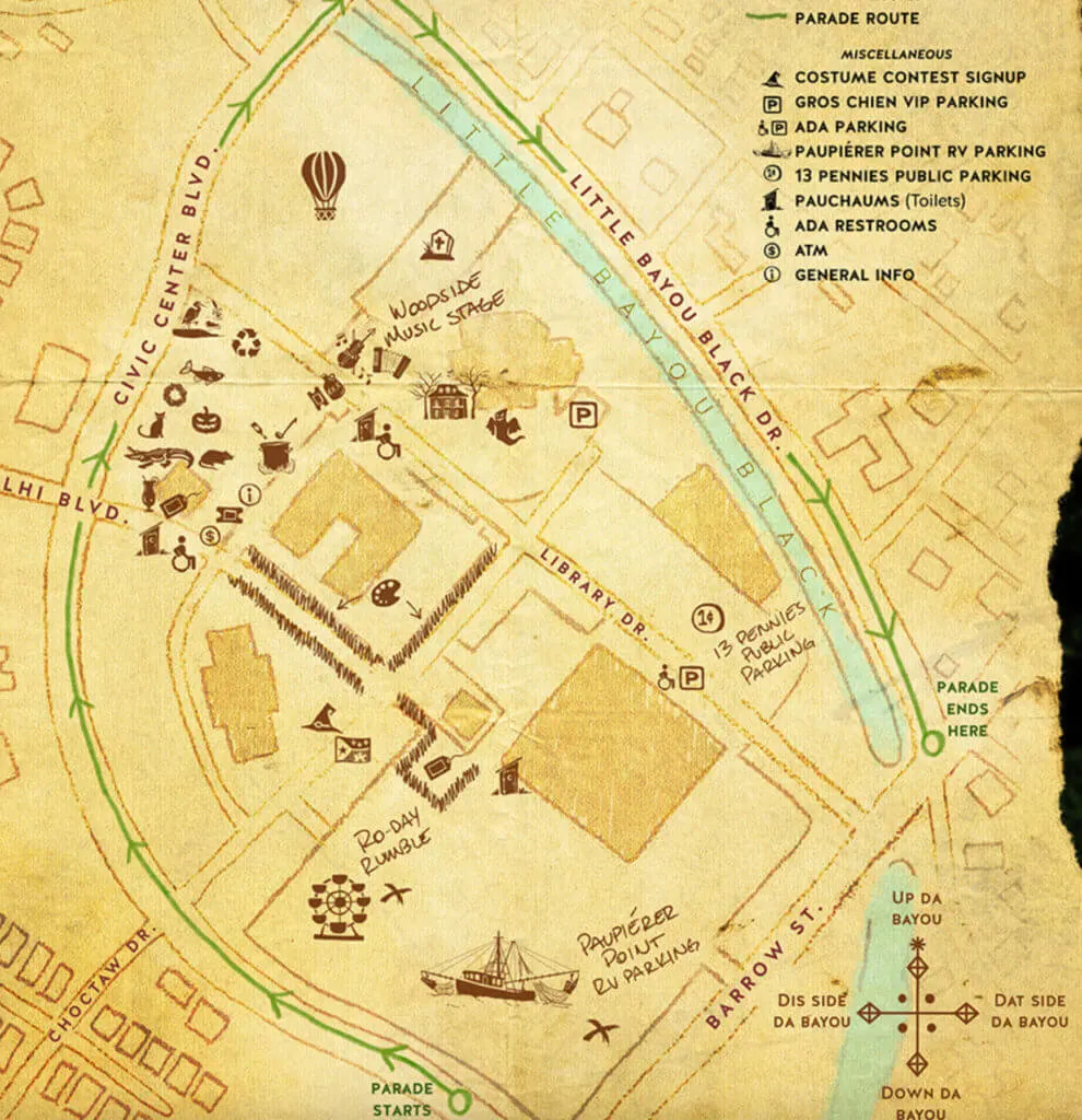 Rougarou Festival Map