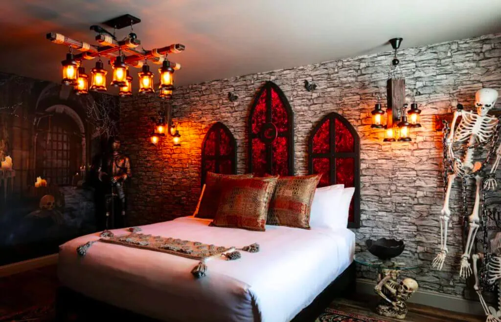 Medieval Dungeon King... Spooky!The Cove at salem witchy hotel