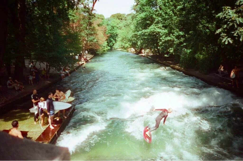 Eisbach wave (Eisbachwelle)best place to go in munich in sumemr