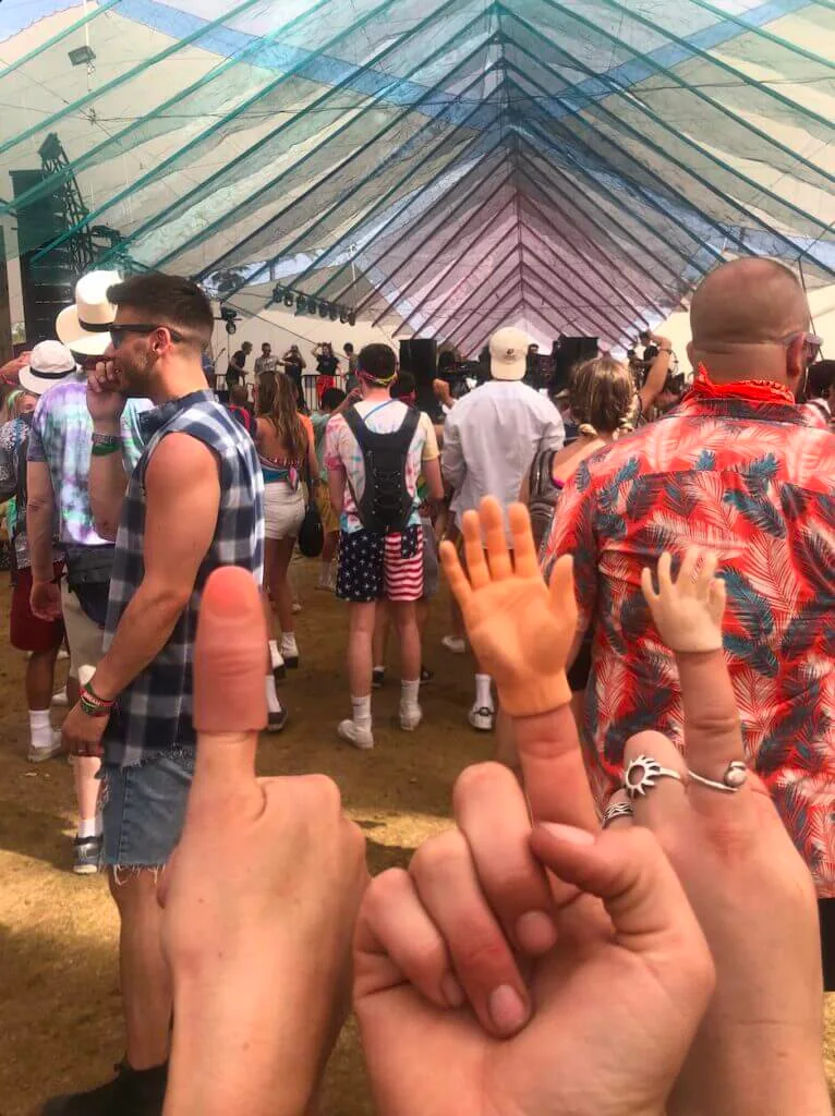 tiny hands at coachella festival 