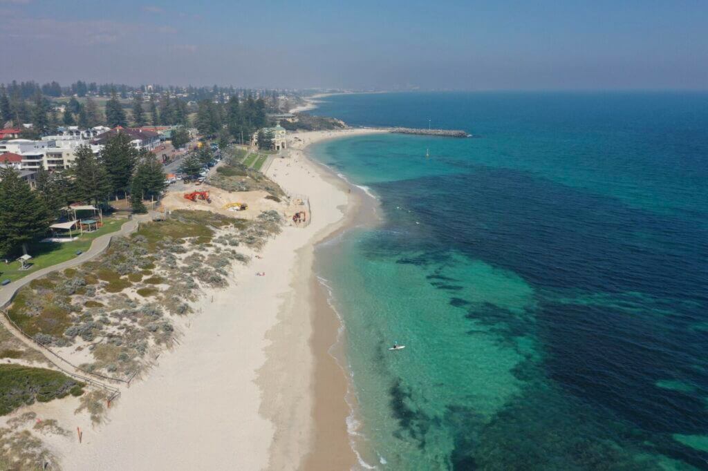 Cottesloe from the sky drone shot