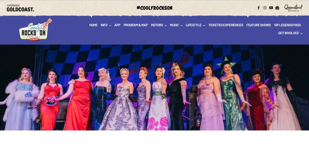 cooly rocks on festival retro theme