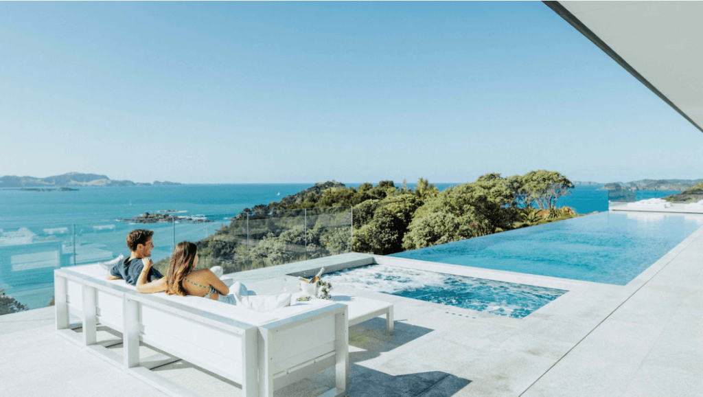 Eagles nest luxury resort with a new new zealand bay of islands view