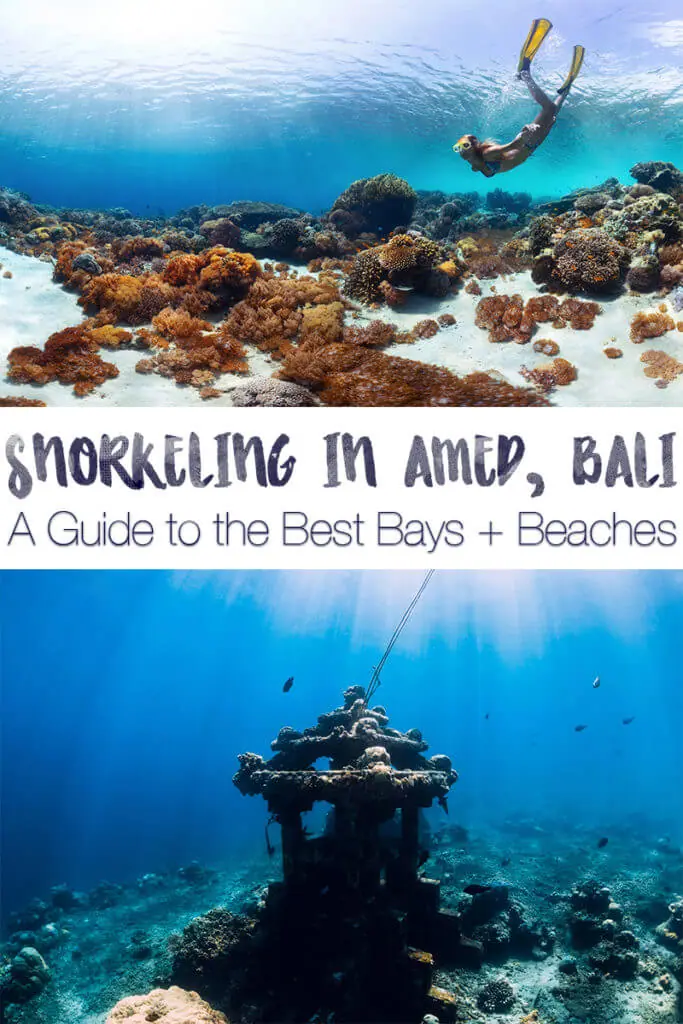 Snorkeling in Amed Bali: A buide to the best bays and beaches such as Lipah Bay and Jemeluk Bay, where to get masks, and what to expect.