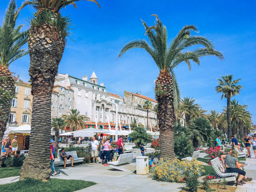 Split Riva on a busy summer day - things to do in Split croatia tours