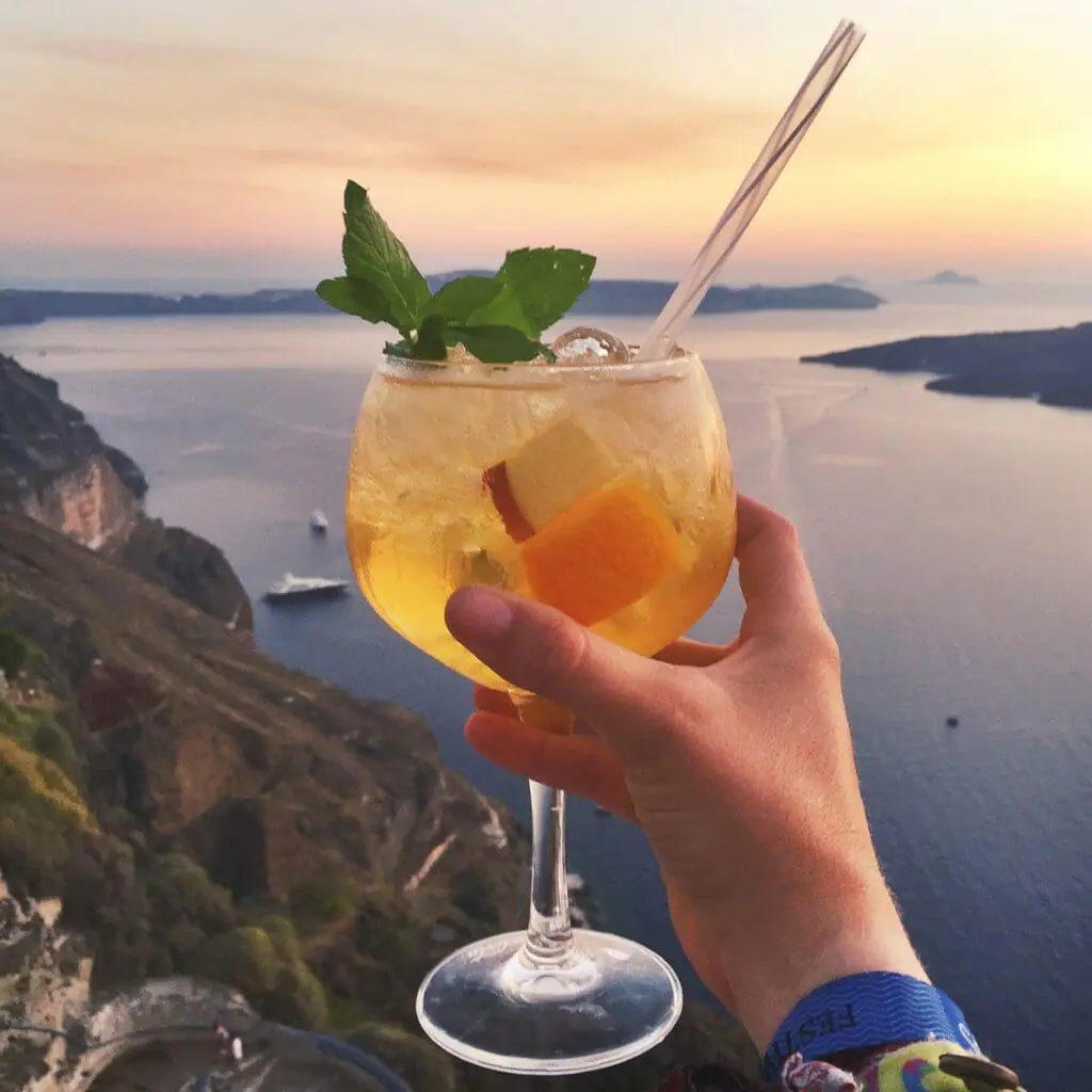 drink sunset captions for instagram