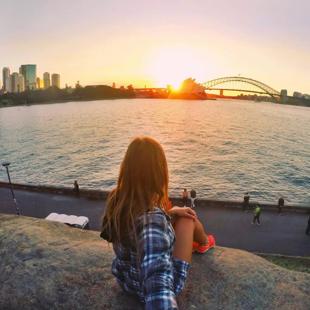 sunset over the sydney opera house 
