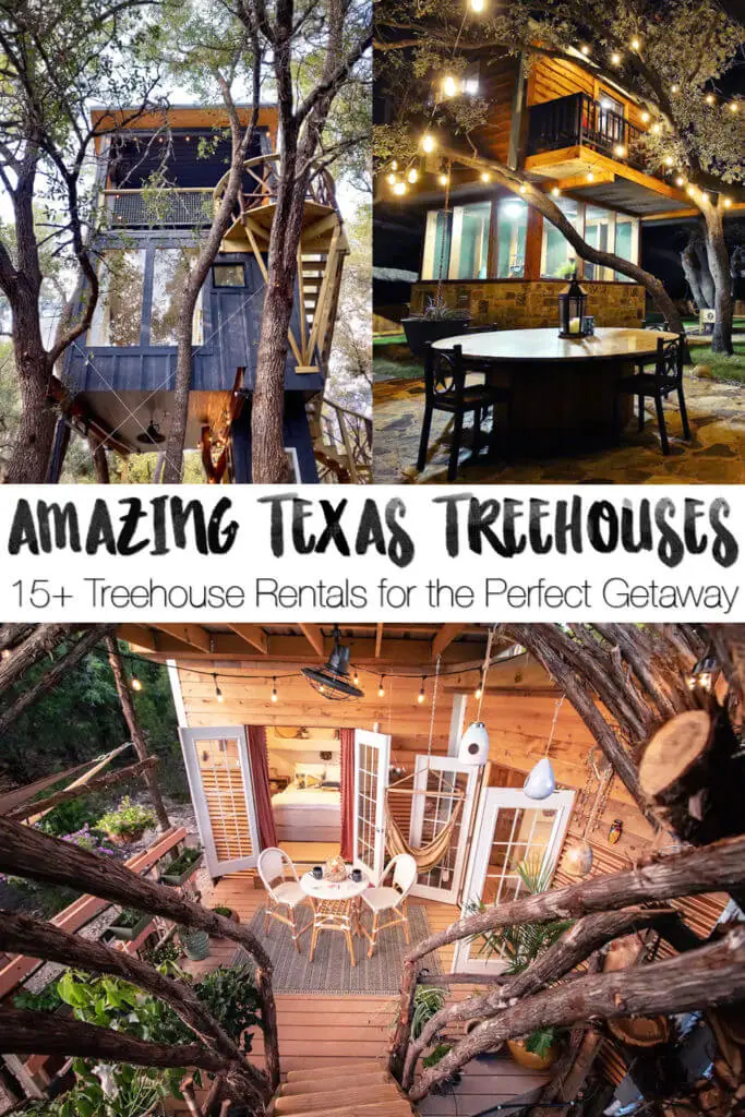 Amazing Texas Treehouse Rentals that will blow your mind! Start Planning a getaway for warmer weather NOW to these nature-filled treetop Texas treehouses