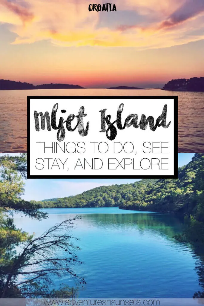 One of the less busy (but no less beautiful) Croatian islands, there are MANY things to do in Mljet - mostly involving adventurous outdoor activities or straight-relaxing on the beach. Visit a HUGE cave, rent bikes, kayak, swim, or discover hidden coves in #mljet #croatia